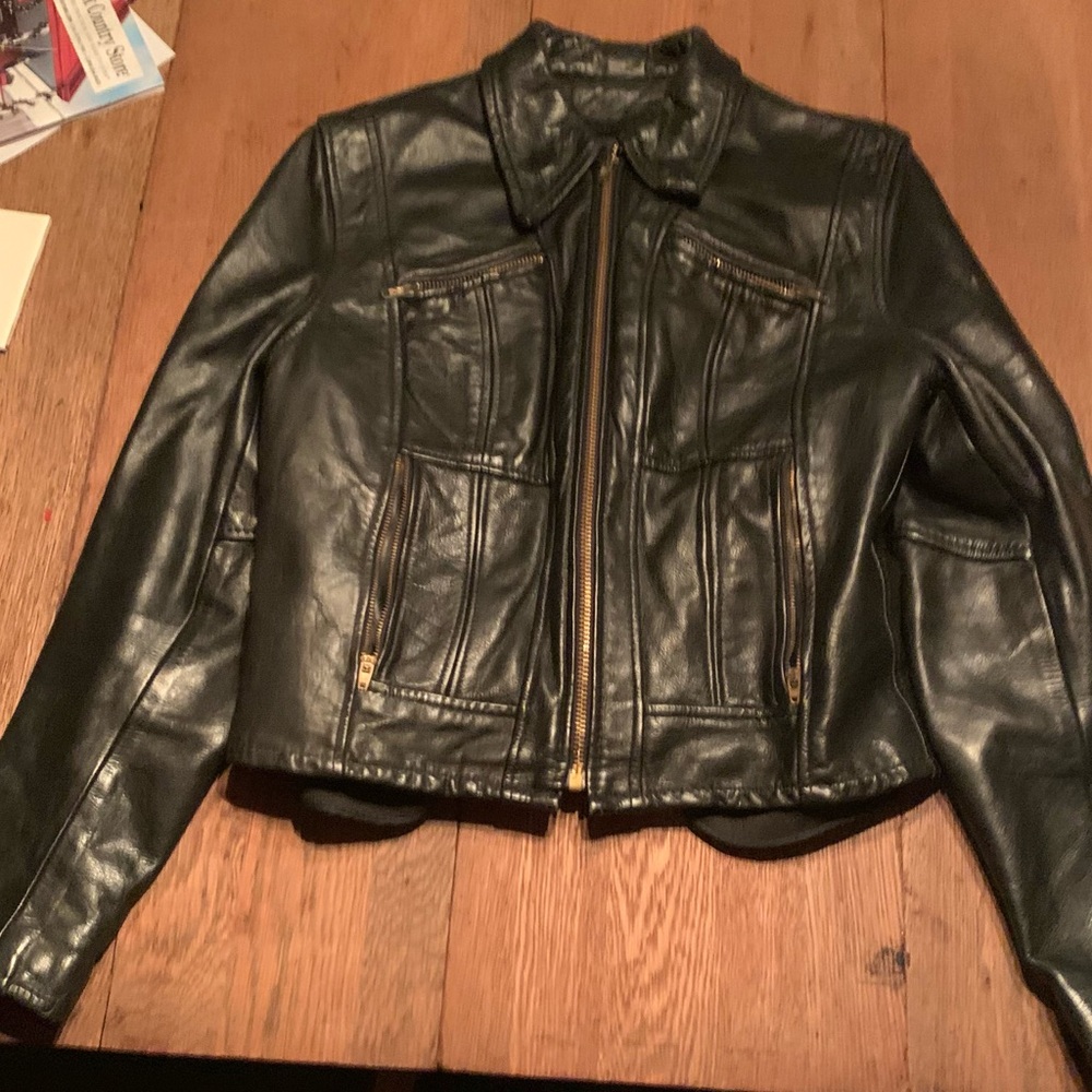 Vintage Leather Lesco cafe/racer motorcycle Jacket from 70’s.